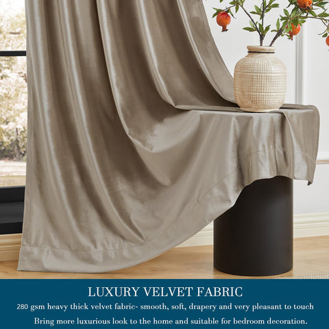 PRIMROSE Taupe curtains showing rod-pocket and back-tab hanging for versatile styling.