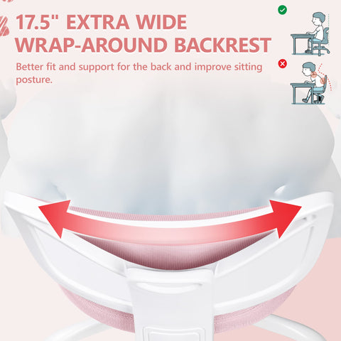 Primy pink three-stage gas lift adjusts height with growth