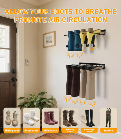 PrimZooty tall shoe organizer anti-rust rack for neat entryways