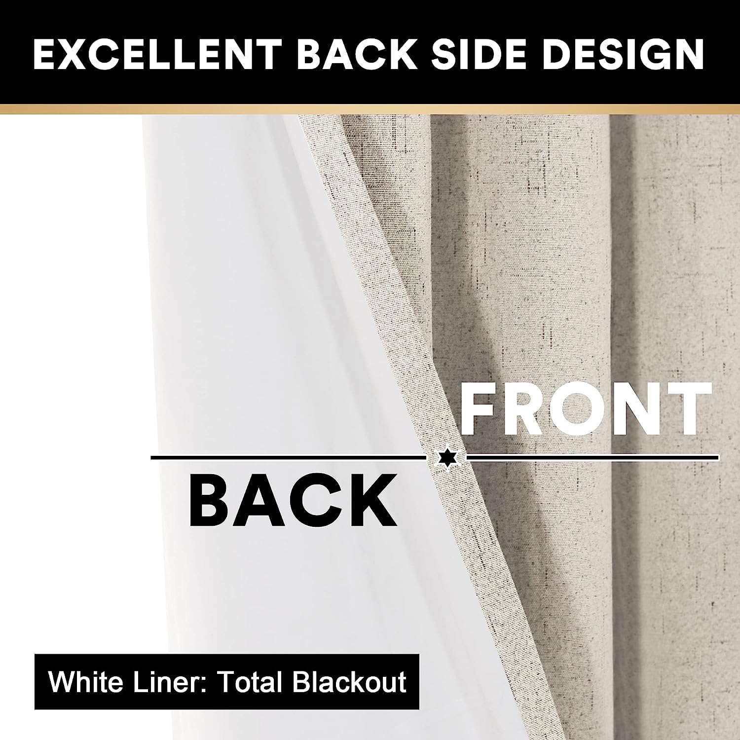 PrinceDeco prewashed soft linen curtains feel gentle to the touch