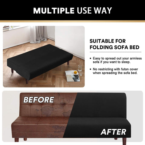 PrinceDeco slipcover displaying all-round coverage for futon furniture.