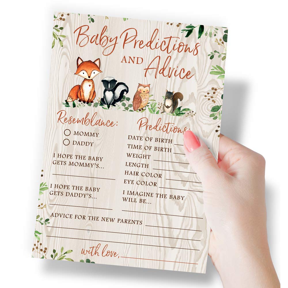 Printed Party Woodland emoji-pictionary cards featuring forest animals for lively interaction