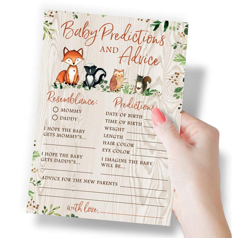 Printed Party Woodland emoji-pictionary cards featuring forest animals for lively interaction