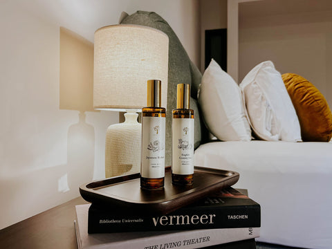 Pristine garments and linens spray for everyday freshness on fabric.