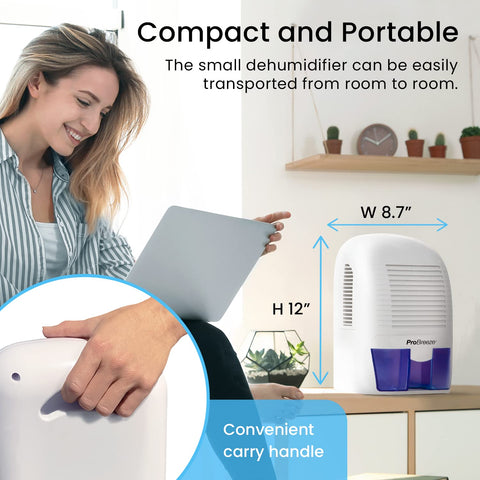 Office desk setup with Pro Breeze provides quiet humidity control