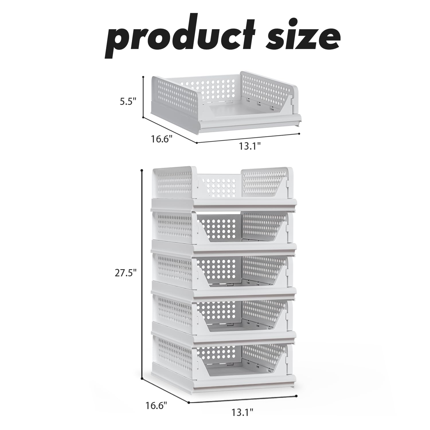 Proarea bin dimensions: 16.6 in by 13.1 in by 5.5 in.