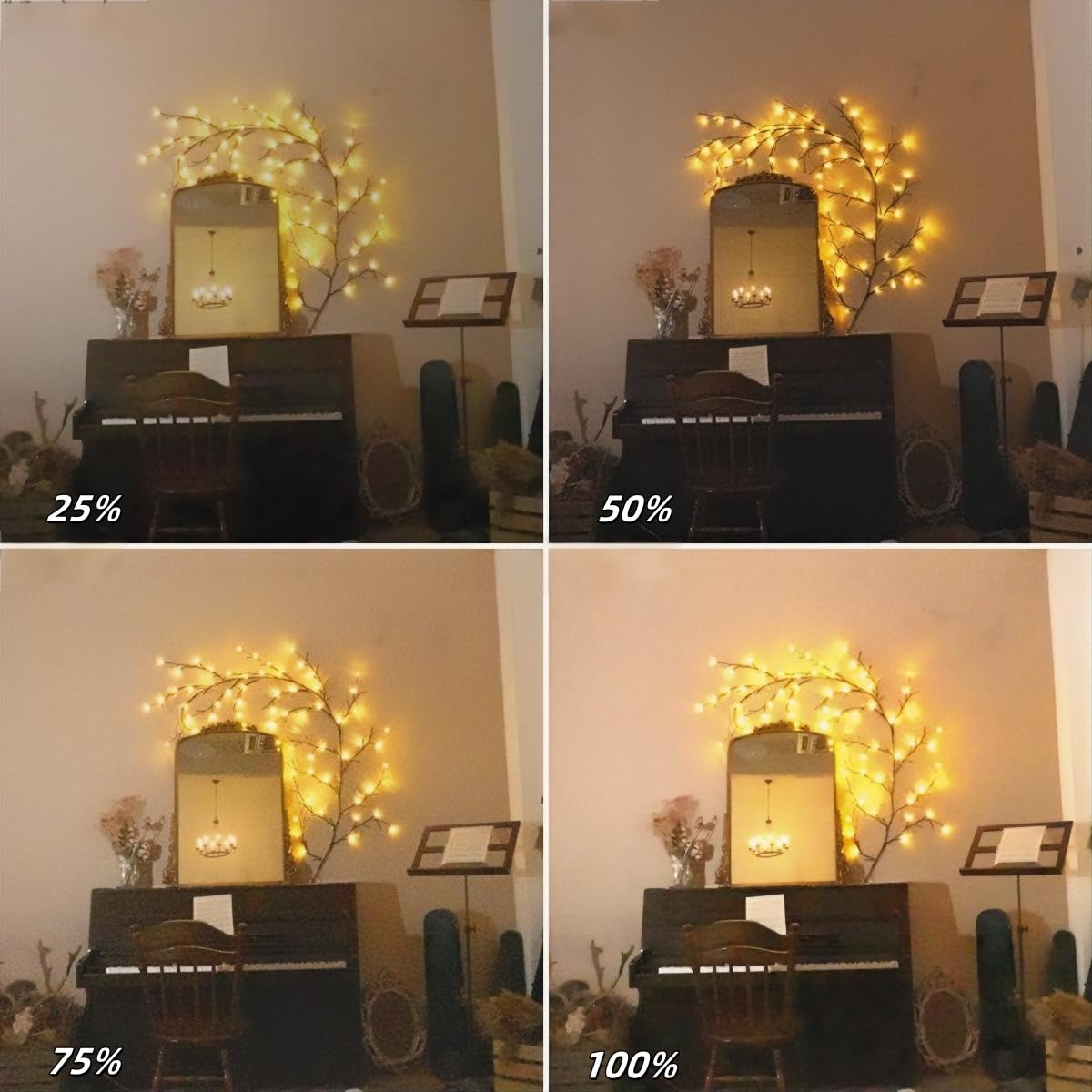 Probapro Enchanted Willow Vine Lights with flexible branches for customized decor.