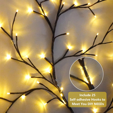Probapro Enchanted Willow Vine Lights package includes power supply and clips.