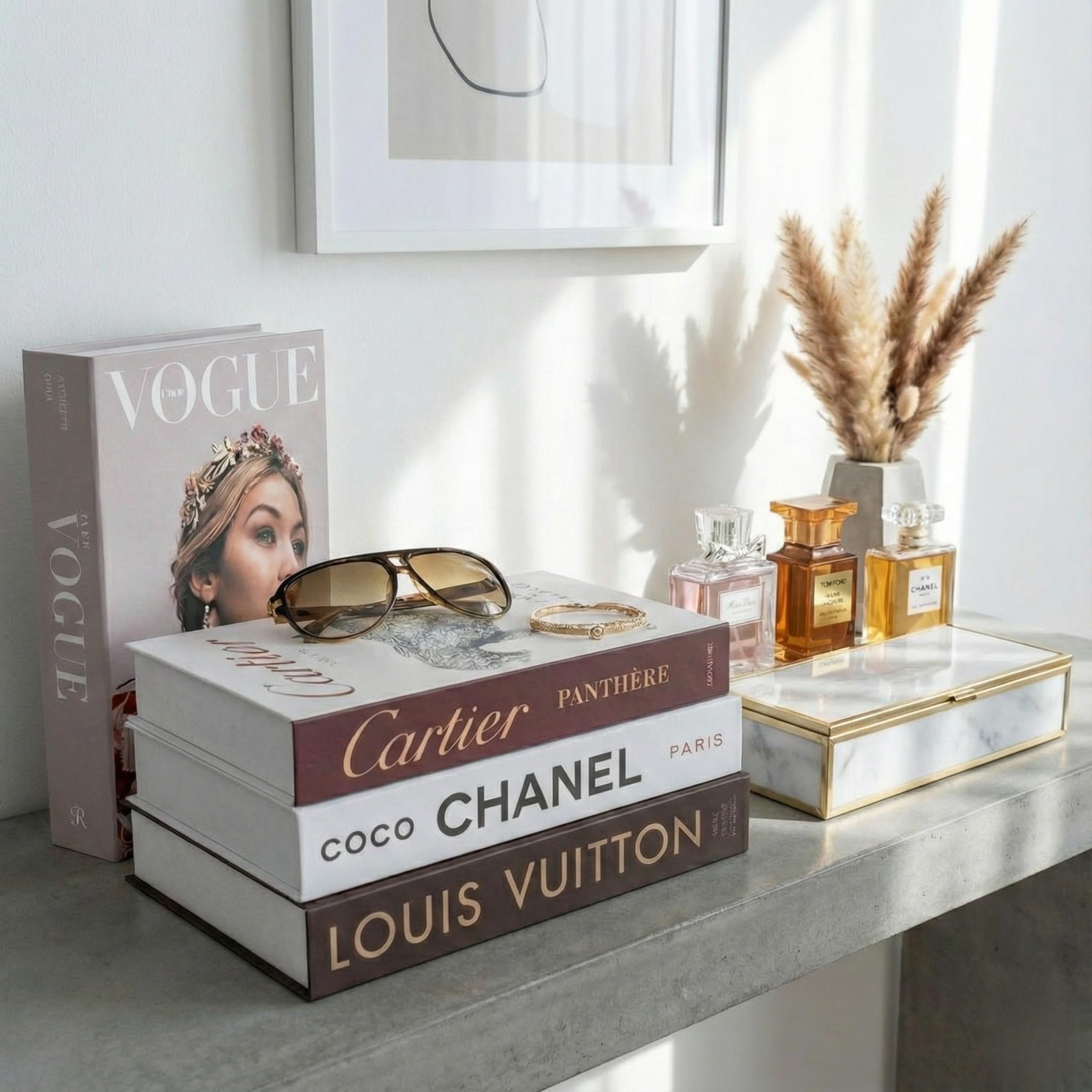 PROBENEX display-only faux books keep surfaces clutter-free while adding texture.