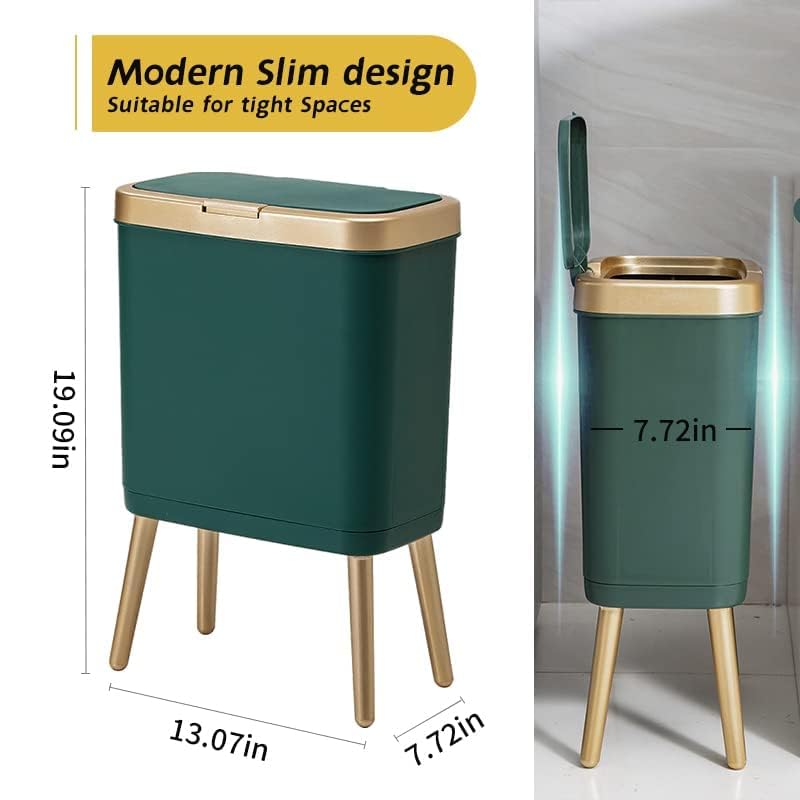 Procade 4-gallon capacity trash bin ideal for daily waste in kitchen and bathroom.