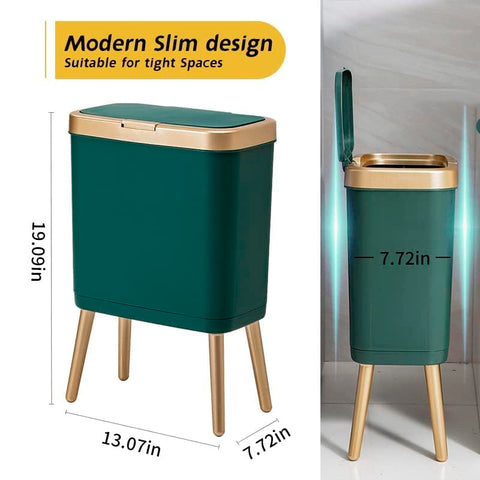 Procade 4-gallon capacity trash bin ideal for daily waste in kitchen and bathroom.