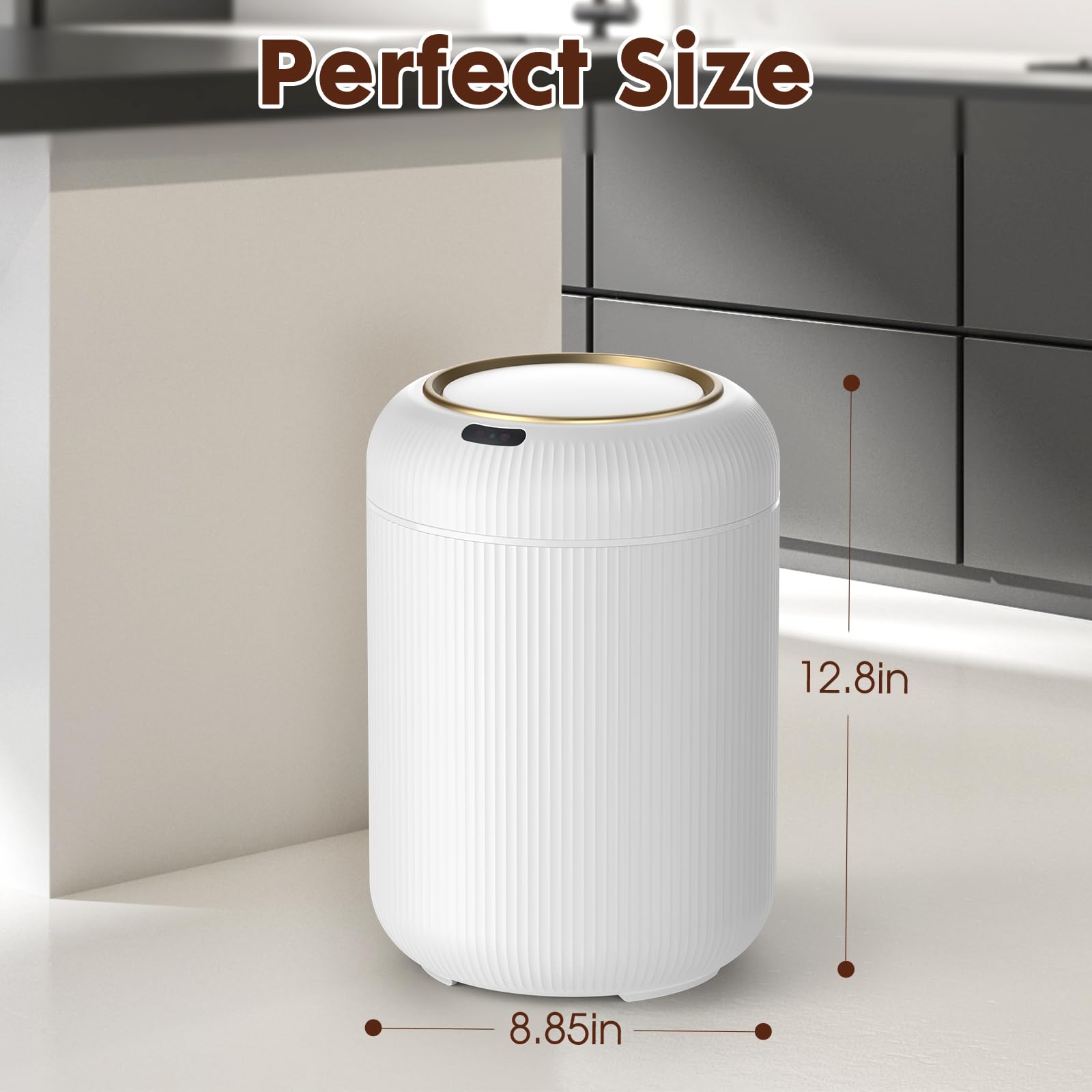 Procade small-space touchless trash bin suitable for bedroom or RV