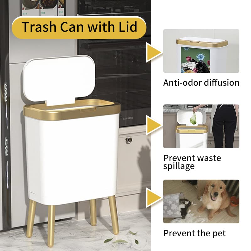 Procade one-press lid in action for easy waste disposal