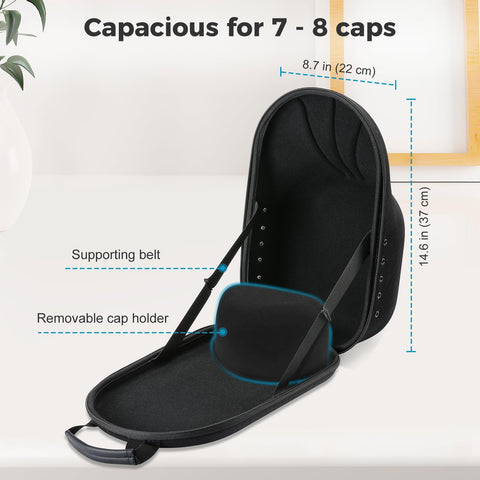 ProCase seven to eight hat organizer securely stores multiple caps
