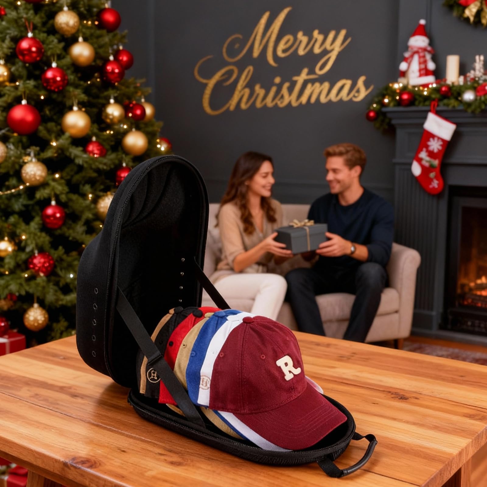 Compact travel case keeps hats organized and ready to wear