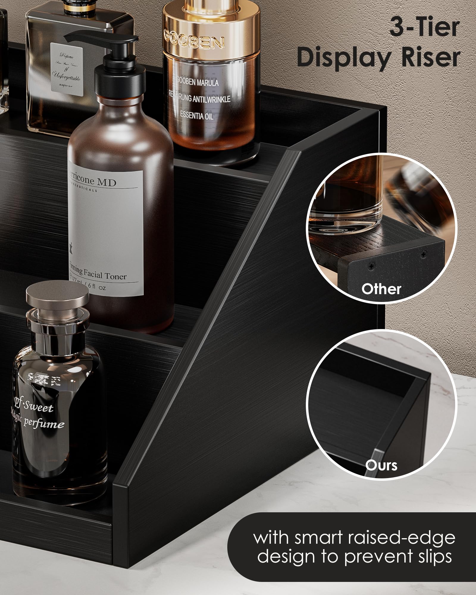 ProCase drawer with velvet bottom protects valuables while organizing accessories.