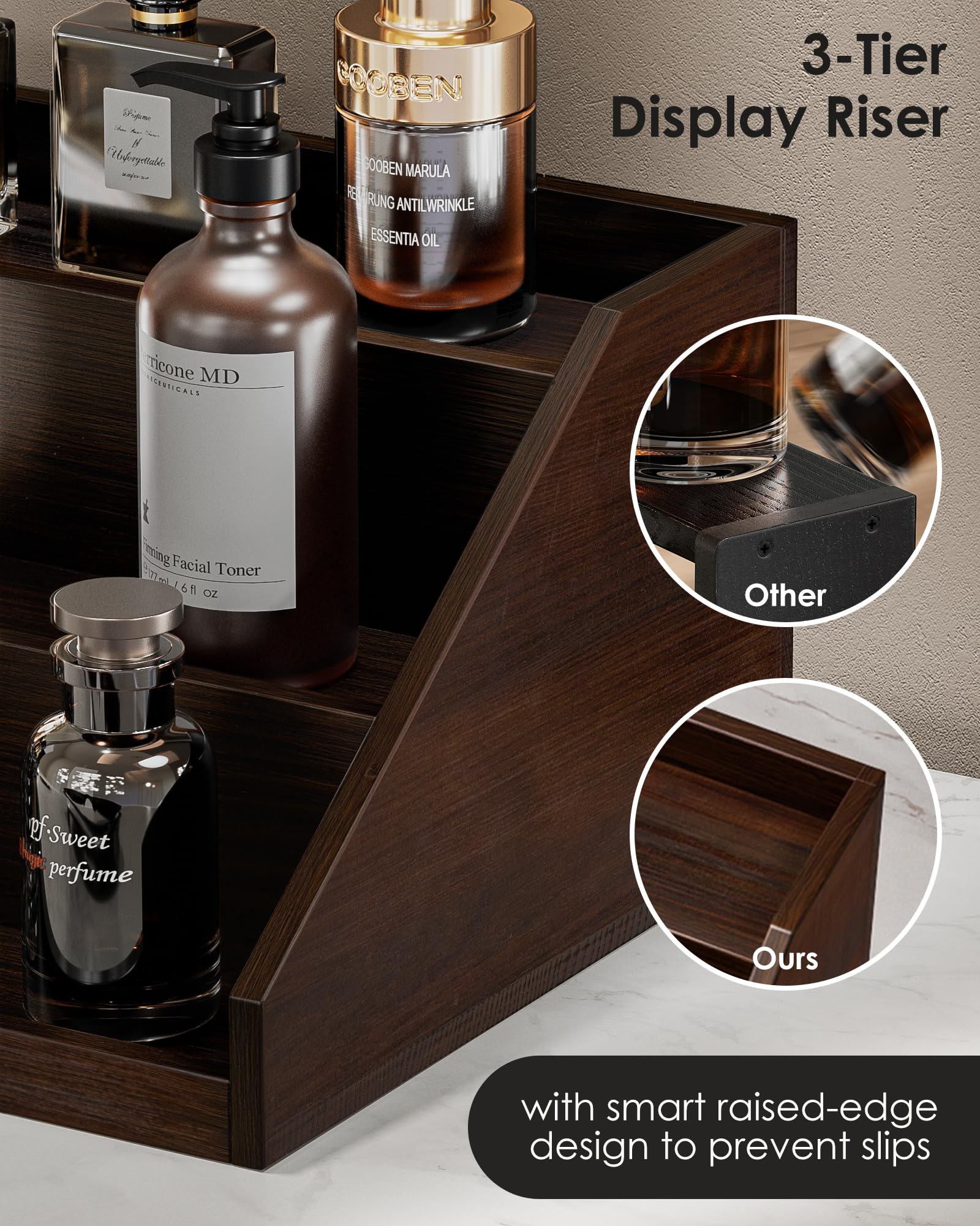ProCase organizer drawer detail with velvet-lined bottom protecting valuables