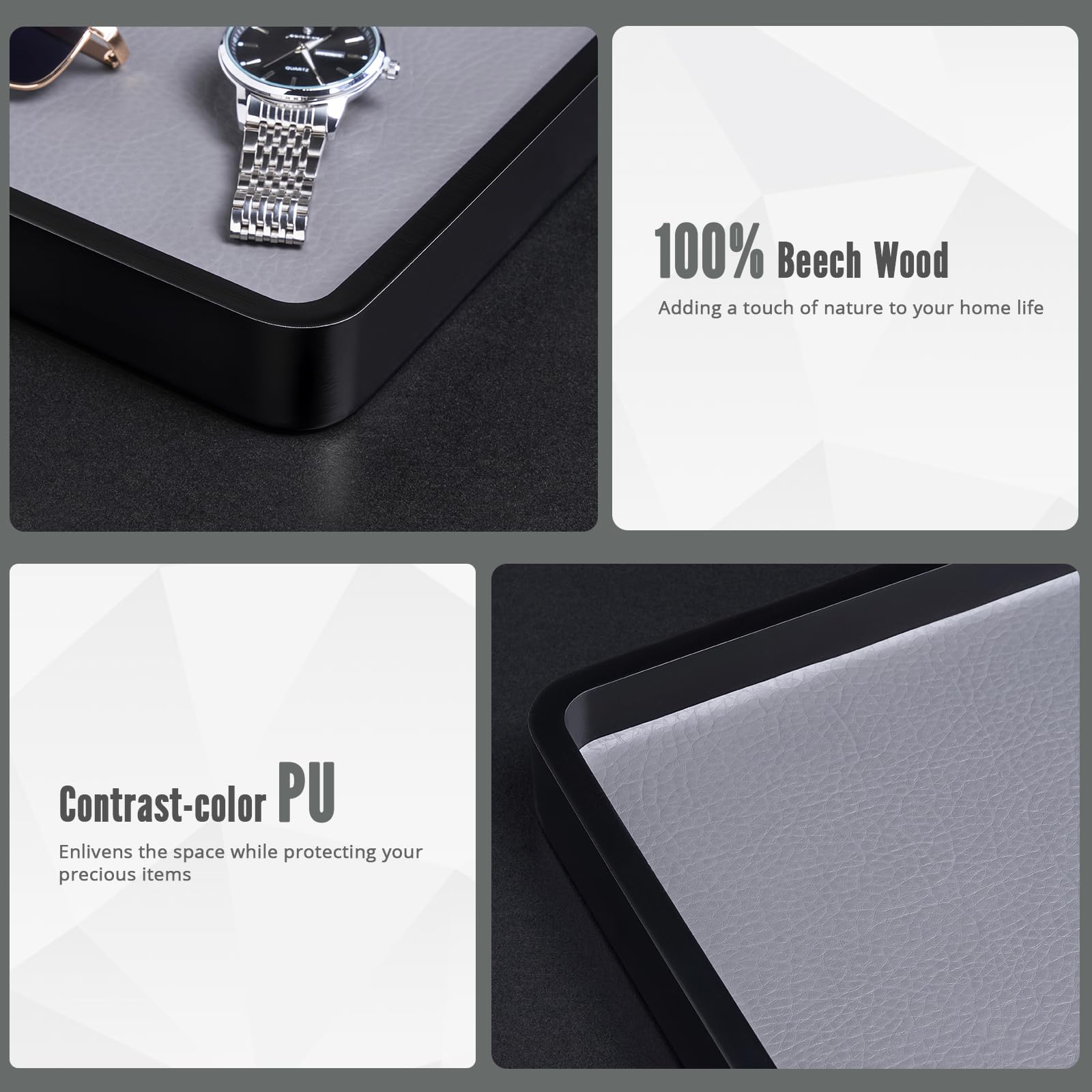 ProCase valet tray on nightstand scene with everyday essentials