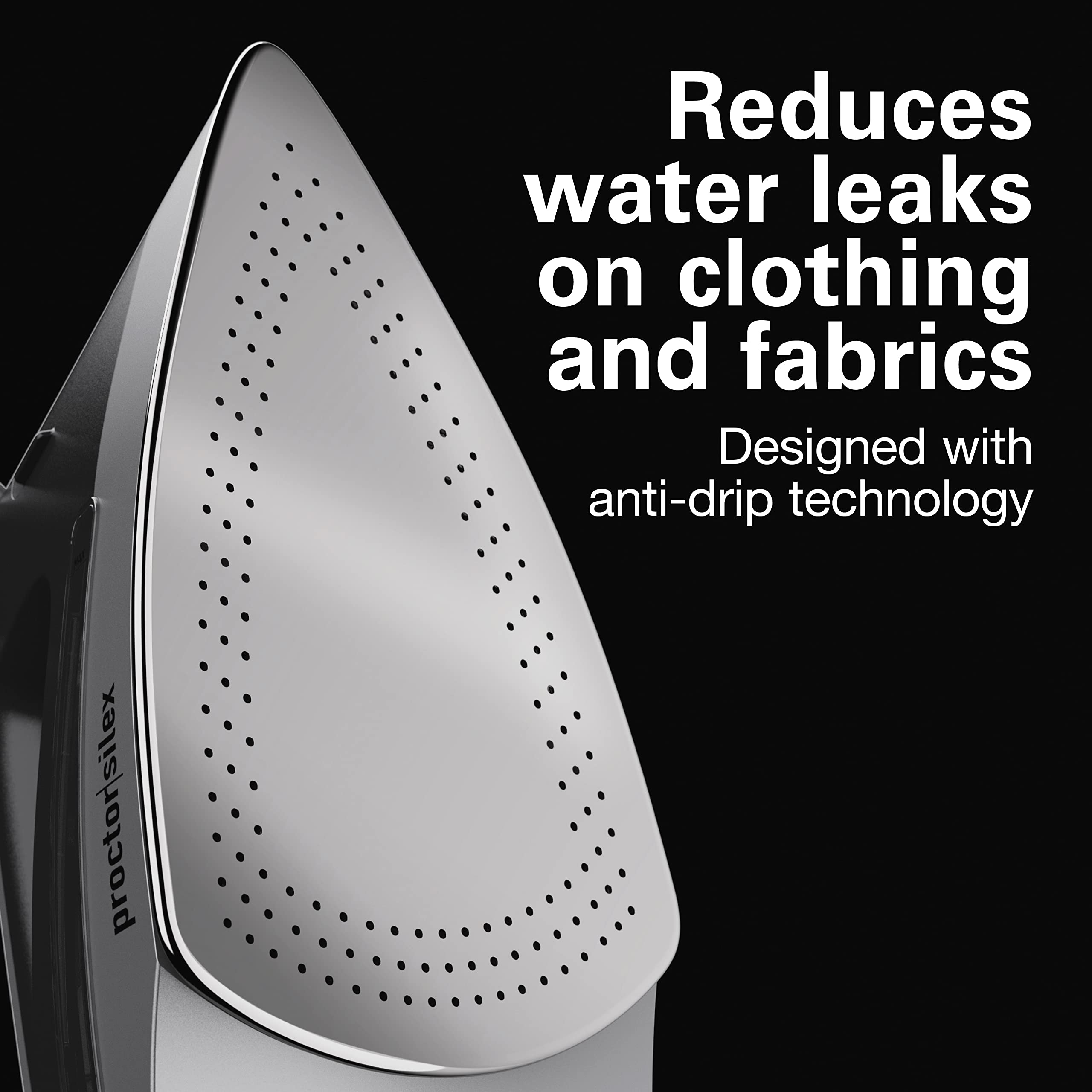 Proctor Silex steam iron in gray and black design for everyday use.