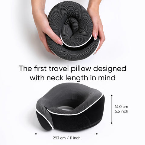 Proglobe 3D contoured eye mask included for darker rest during flights