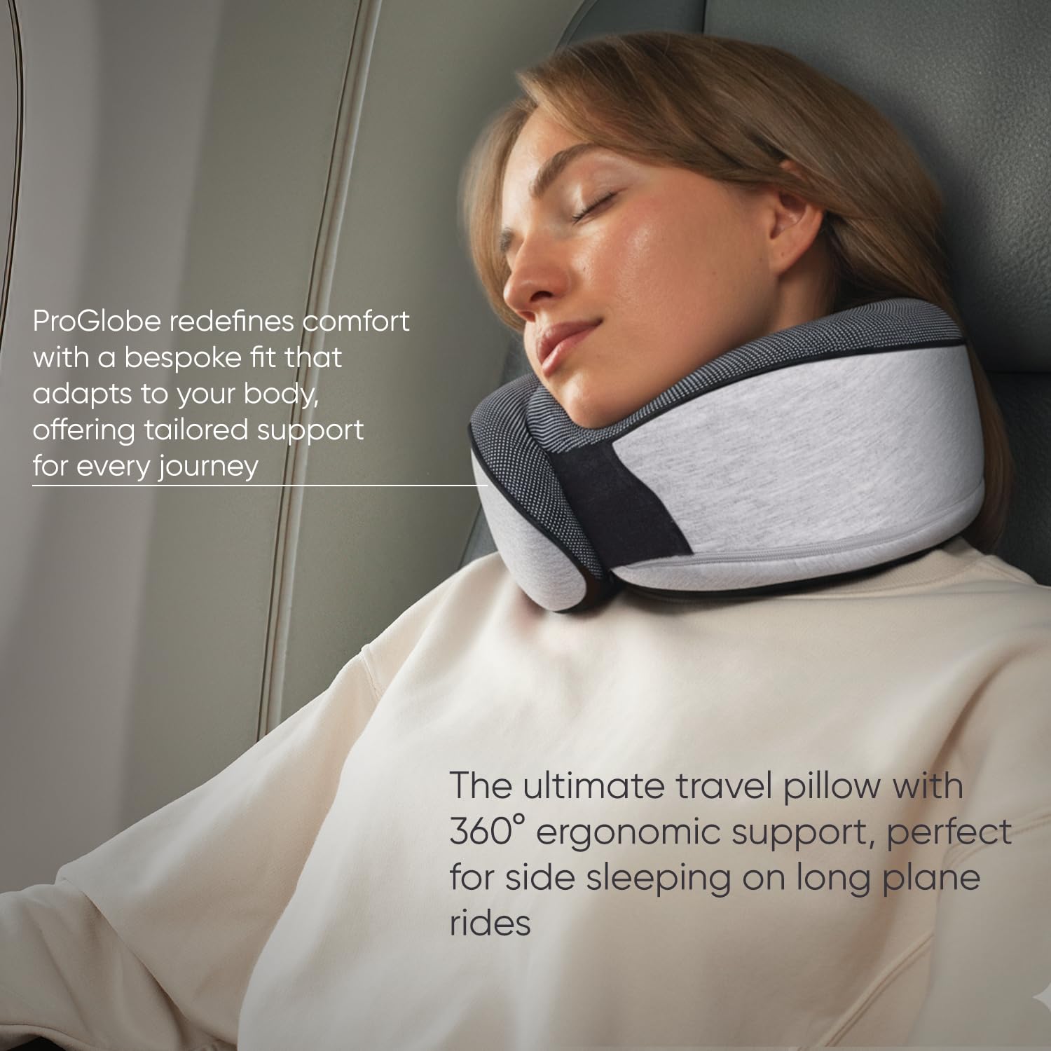 Proglobe earplugs reduce ambient noise for peaceful sleep on the go.