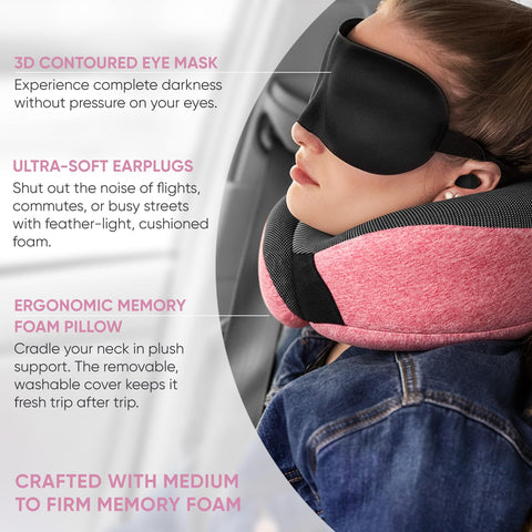 Proglobe earplugs reduce cabin noise for calmer journeys.