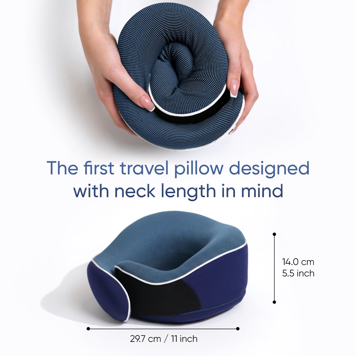 Soft earplugs paired with the neck pillow to reduce cabin distractions