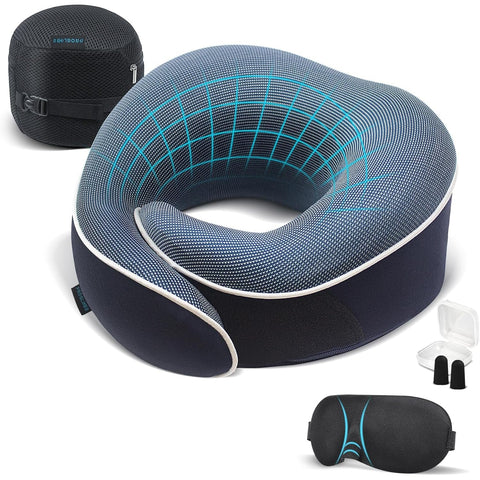 Proglobe orthopedic neck pillow with memory foam contour for stable neck support
