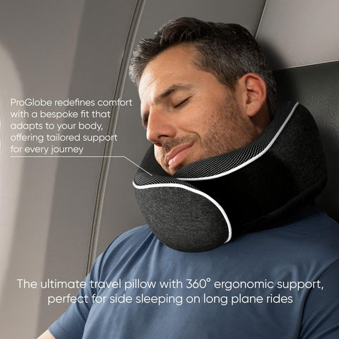 Proglobe travel pillow washable cover for easy cleaning.