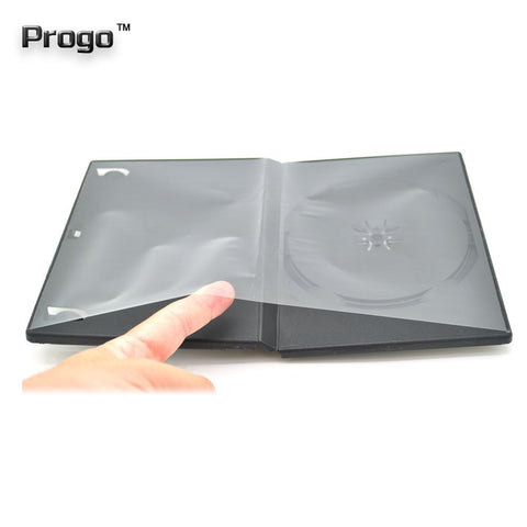 Progo 50-pack standard black DVD case with clear wrap artwork area