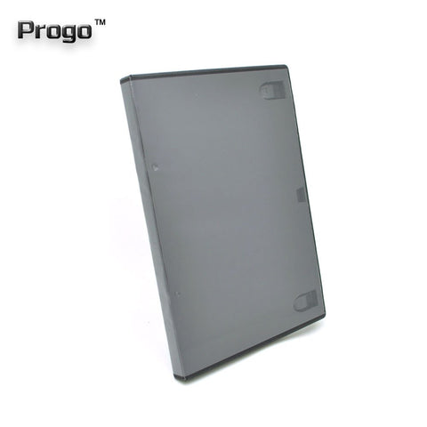 Progo 50-pack standard black DVD case open view demonstrating space for one disc