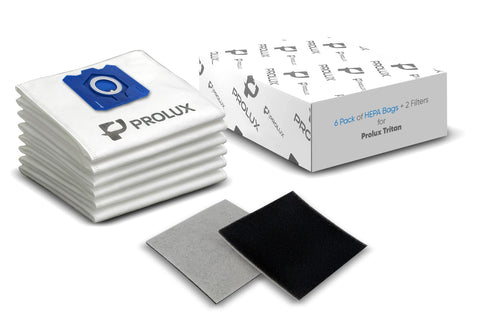 Prolux Tritan bags 6-pack for ready replacements preserving suction