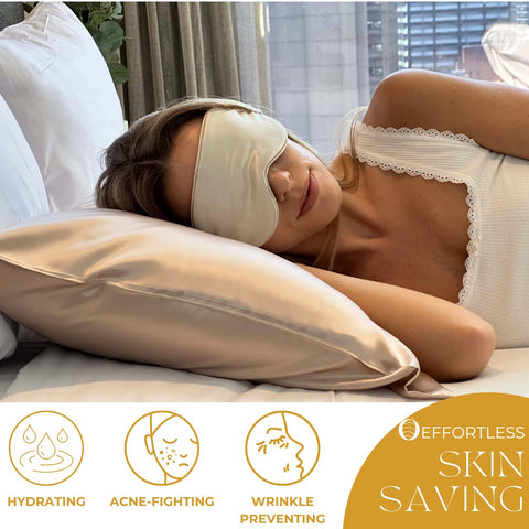 Promeed temperature-regulating silk helps balance warmth for comfortable sleep.