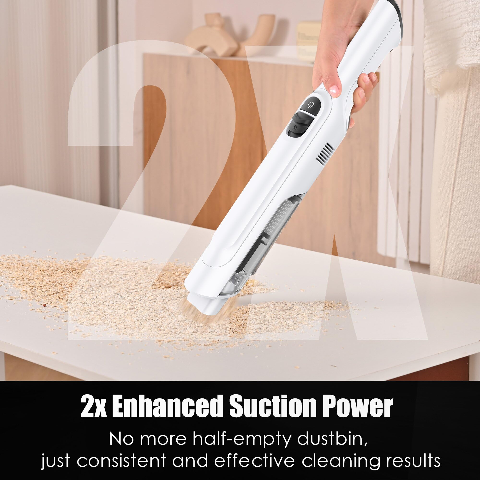 PROMOMO low-noise design enables quiet operation during tasks around family.