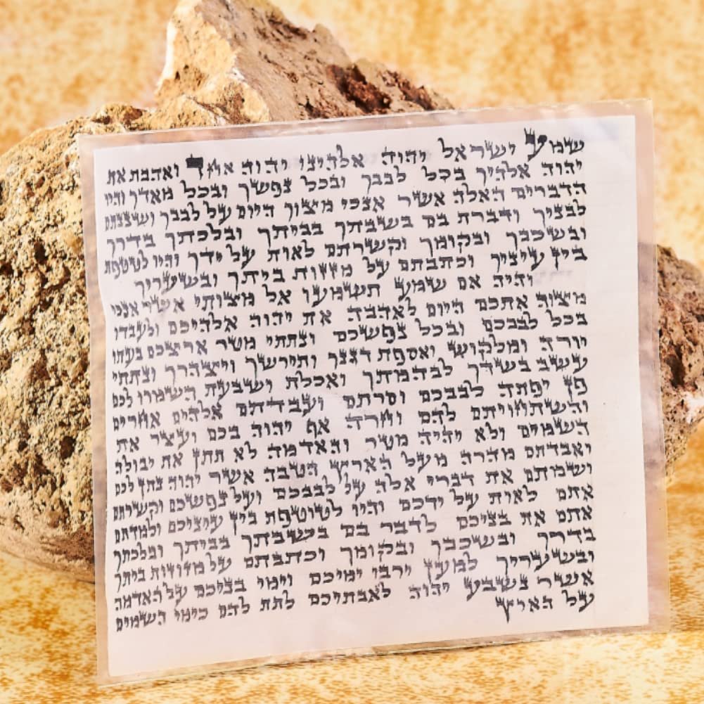 The PROSHOFAR Kosher mezuzah scroll with klaf parchment, 2.8 inches, for doorways.