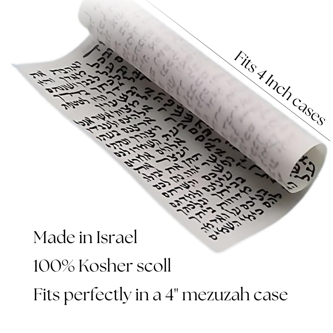 The PROSHOFAR mezuzah scroll includes a certificate validating kosher verification.