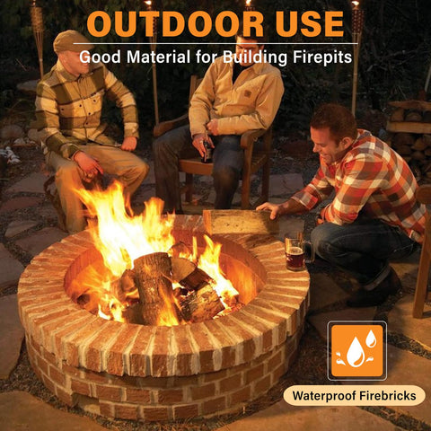 Protalwell waterproof brick for outdoor fire pits and extended outdoor use