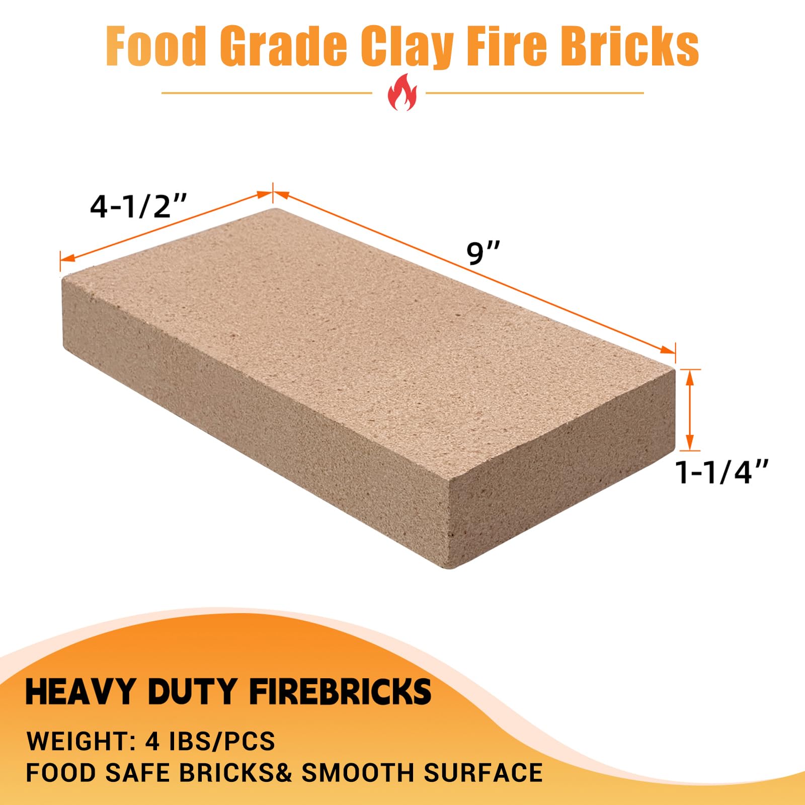 Protalwell food-grade fire brick suitable for pizza ovens and direct food contact