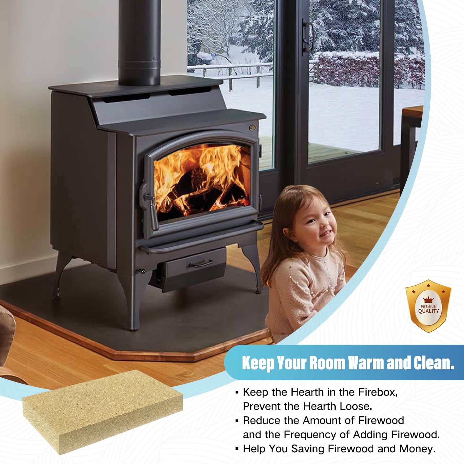 Protalwell flat-surface brick simplifies cleaning and setup.