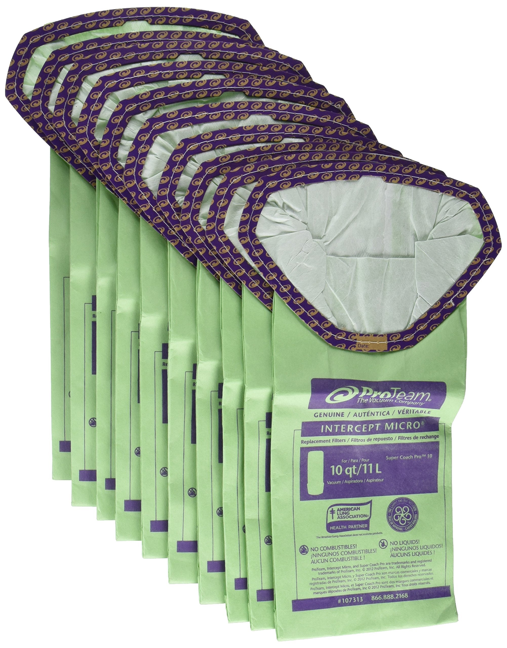 ProTeam Super Coach bag filter close-up for enhanced debris filtration