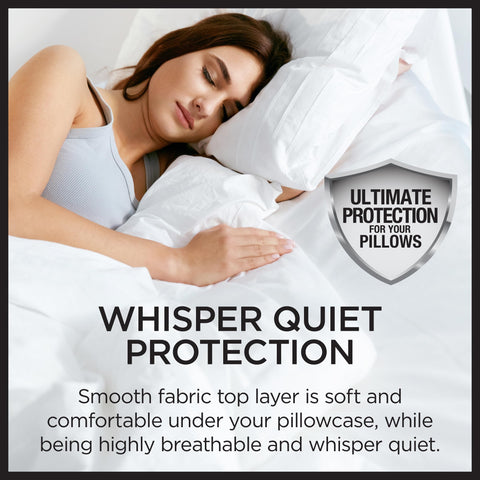 Protect-A-Bed AllerZip pillow protectors with FUZE odor-control for freshness.