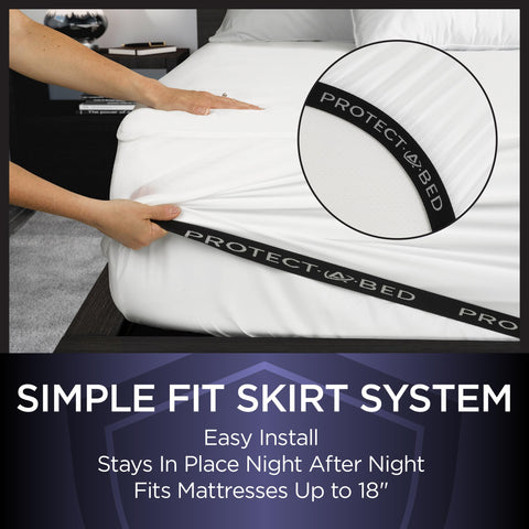Protect-A-Bed dust mite resistant protector helps reduce surface allergens and improve cleanliness.