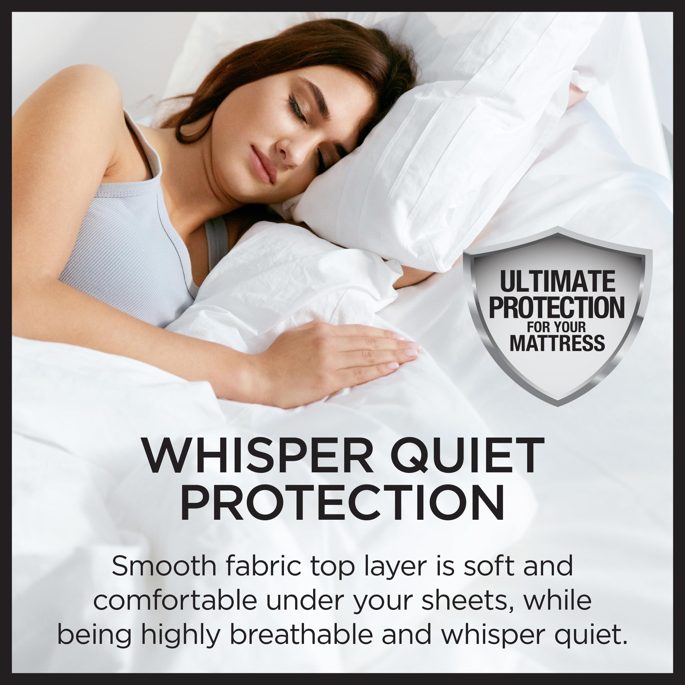 Protect-A-Bed Essential antimicrobial FUZE treatment detail for freshness.