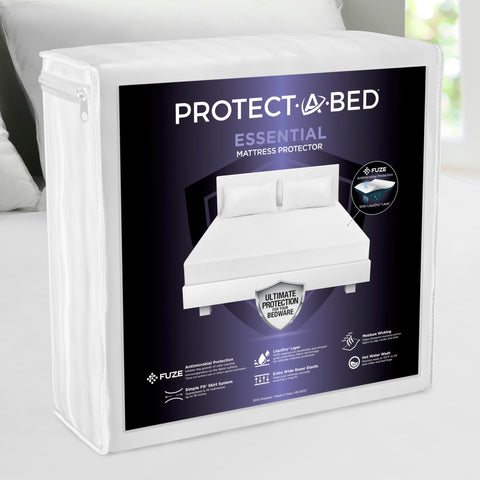 Protect-A-Bed essential mattress protector top provides waterproof protection for the mattress surface.