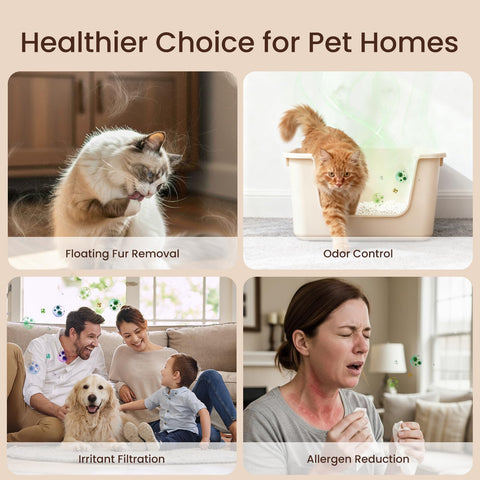 Provirtec odor control reduces pet smells while keeping a quiet presence.