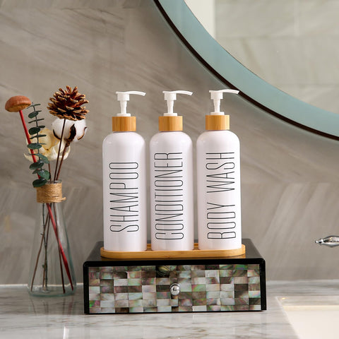 Prus Waso body wash dispenser ready for refillable, clutter-free shower storage