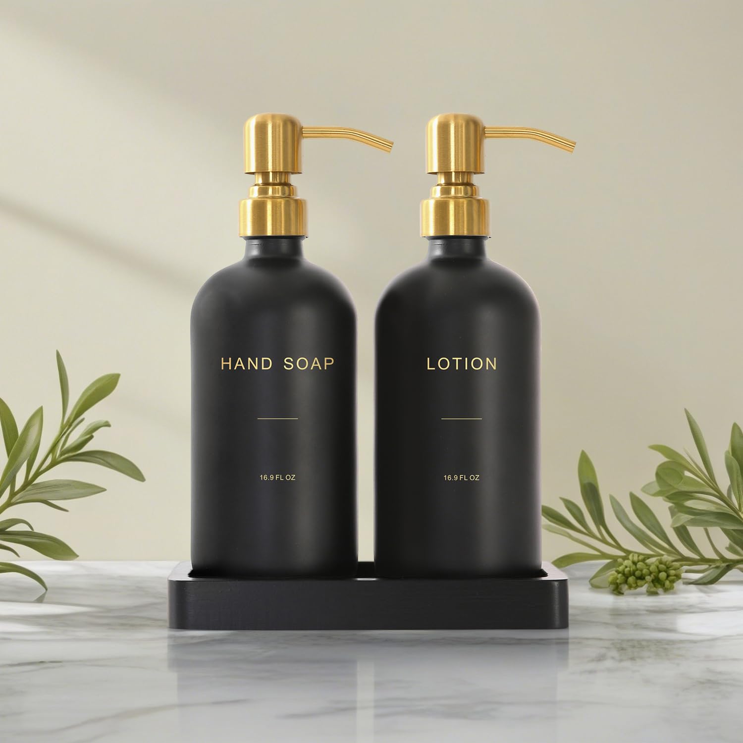 Prus Waso gold-black metal-pump-detail highlights durable stainless steel hardware.
