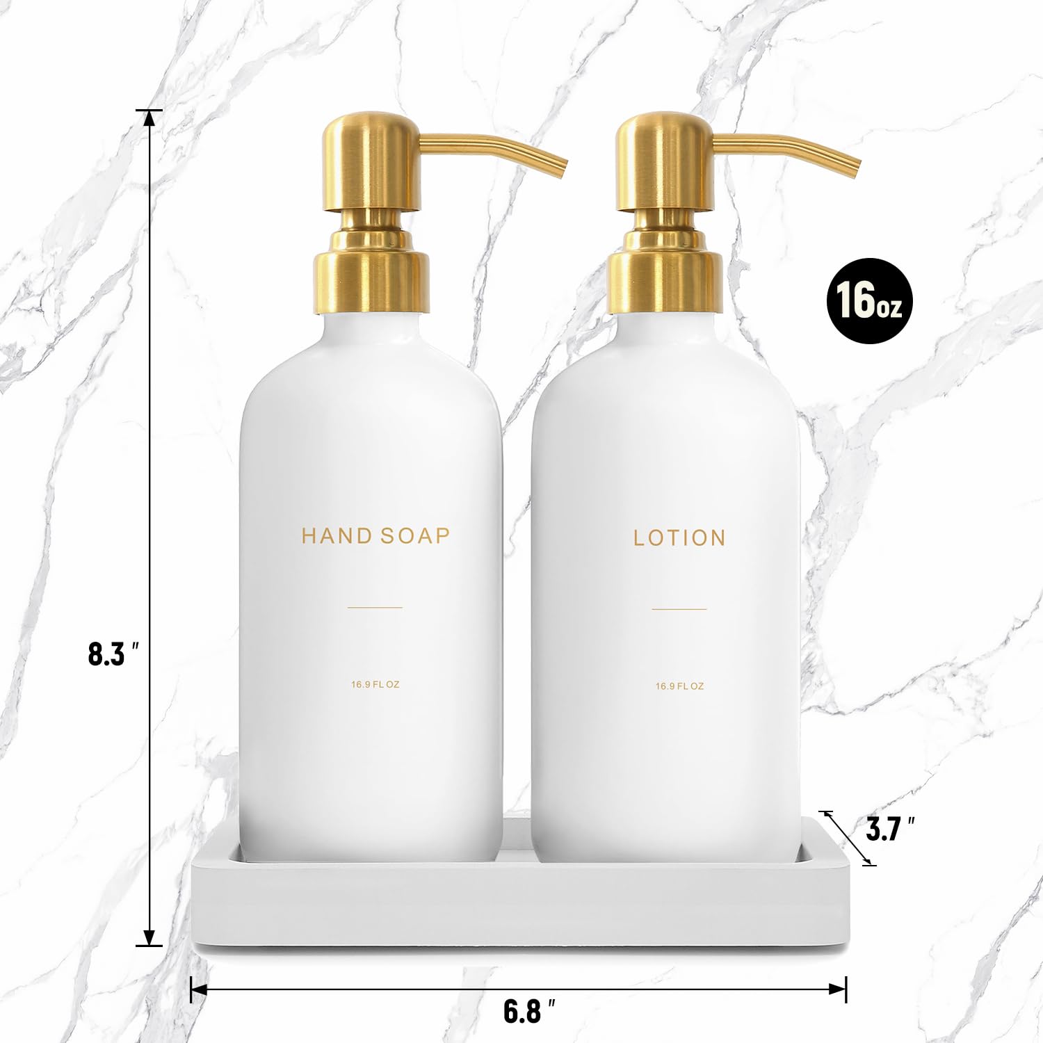 Prus Waso Gold countertop display on a stylish vanity