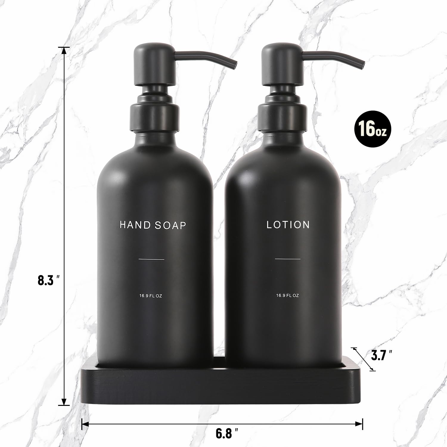 Prus Waso black soap and lotion set ships ready for quick setup.