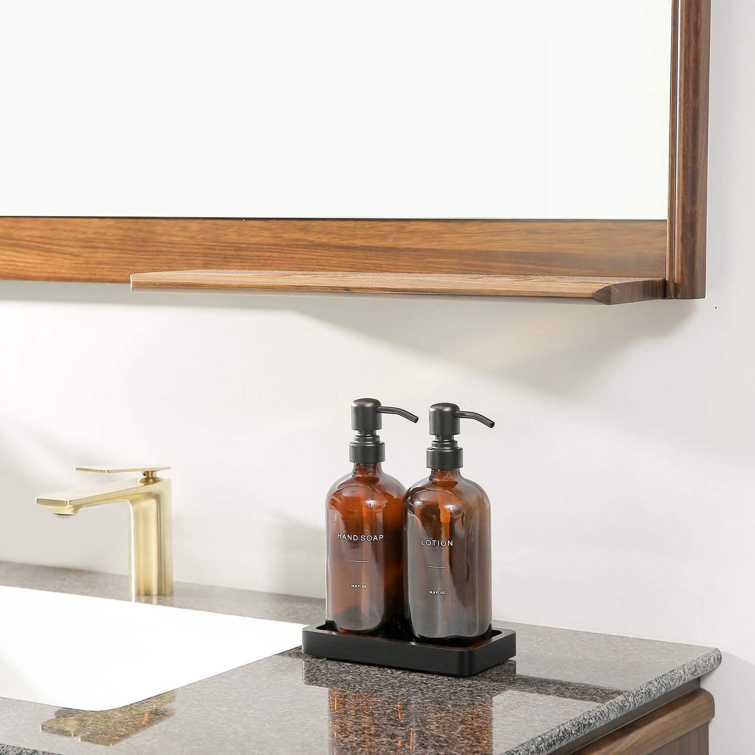 Prus Waso glass dispensers are refillable, reducing waste and maintaining style